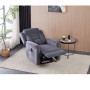 Polohovací křeslo, elektrické kabelové ovládání, šedá, látka, TV-7072 GREY2