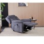 Polohovací křeslo, elektrické kabelové ovládání, šedá, látka, TV-7072 GREY2
