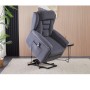Polohovací křeslo, elektrické kabelové ovládání, šedá, látka, TV-7072 GREY2