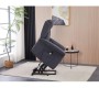 Polohovací křeslo, elektrické kabelové ovládání, šedá, látka, TV-7072 GREY2