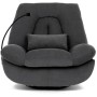 Polohovací křeslo, elektrické zabudované ovládání, šedá, látka, TV-7081 GREY2