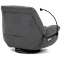 Polohovací křeslo, elektrické zabudované ovládání, šedá, látka, TV-7081 GREY2
