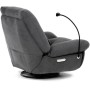 Polohovací křeslo, elektrické zabudované ovládání, šedá, látka, TV-7081 GREY2