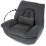 Polohovací křeslo, elektrické zabudované ovládání, šedá, látka, TV-7081 GREY2
