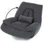 Polohovací křeslo, elektrické zabudované ovládání, šedá, látka, TV-7081 GREY2