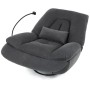 Polohovací křeslo, elektrické zabudované ovládání, šedá, látka, TV-7081 GREY2