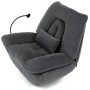 Polohovací křeslo, elektrické zabudované ovládání, šedá, látka, TV-7081 GREY2
