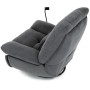 Polohovací křeslo, elektrické zabudované ovládání, šedá, látka, TV-7081 GREY2