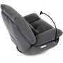 Polohovací křeslo, elektrické zabudované ovládání, šedá, látka, TV-7081 GREY2
