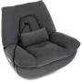 Polohovací křeslo, elektrické zabudované ovládání, šedá, látka, TV-7081 GREY2