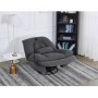 Polohovací křeslo, elektrické zabudované ovládání, šedá, látka, TV-7081 GREY2