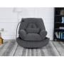 Polohovací křeslo, elektrické zabudované ovládání, šedá, látka, TV-7081 GREY2