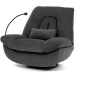 Polohovací křeslo, elektrické zabudované ovládání, šedá, látka, TV-7089 GREY2
