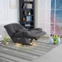 Polohovací křeslo, elektrické zabudované ovládání, šedá, látka, TV-7089 GREY2