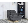 Polohovací křeslo, elektrické zabudované ovládání, šedá, látka, TV-7089 GREY2
