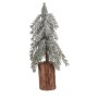 Smrk na špalku - mini, výška 32 cm, zelený, ojíněný