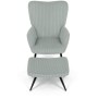 Relaxační křeslo, modrá, manšestrová látka, AK-L7285 BLUE6