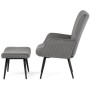 Relaxační křeslo, šedá, manšestrová látka, AK-L7285 GREY6