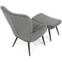 Relaxační křeslo, šedá, manšestrová látka, AK-L7285 GREY6