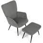Relaxační křeslo, šedá, manšestrová látka, AK-L7285 GREY6
