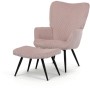 Relaxační křeslo, růžová, manšestrová látka, AK-L7285 PINK6