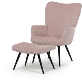 Relaxační křeslo, růžová, manšestrová látka, AK-L7285 PINK6
