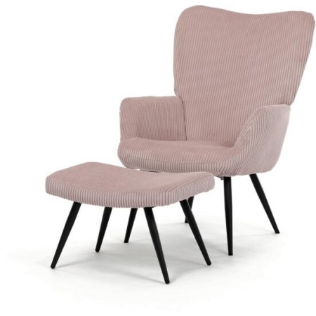 Relaxační křeslo, růžová, manšestrová látka, AK-L7285 PINK6