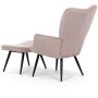 Relaxační křeslo, růžová, manšestrová látka, AK-L7285 PINK6