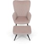Relaxační křeslo, růžová, manšestrová látka, AK-L7285 PINK6