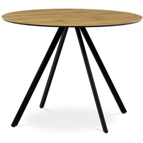 Kulatý jídelní stůl 100x100cm, lamino, dub, HT-R5010 OAK