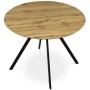 Kulatý jídelní stůl 100x100cm, lamino, dub, HT-R5010 OAK
