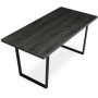 Jídelní stůl 160x80cm, lamino, šedý dub, HT-R5216 GREY