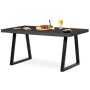 Jídelní stůl rozkládací 160-240x90 cm, lamino, šedý dub, HT-R5624 GREY