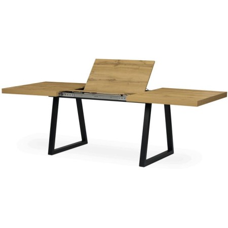 Jídelní stůl rozkládací 160-240x90 cm, lamino, dub, HT-R5624 OAK