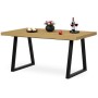 Jídelní stůl rozkládací 160-240x90 cm, lamino, dub, HT-R5624 OAK