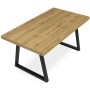 Jídelní stůl rozkládací 160-240x90 cm, lamino, dub, HT-R5624 OAK