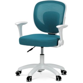 Dětská židle, výškově nastavitelná, modrá síťovina, KA-K1062 BLUE