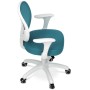 Dětská židle, výškově nastavitelná, modrá síťovina, KA-K1062 BLUE