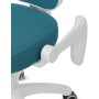 Dětská židle, výškově nastavitelná, modrá síťovina, KA-K1062 BLUE