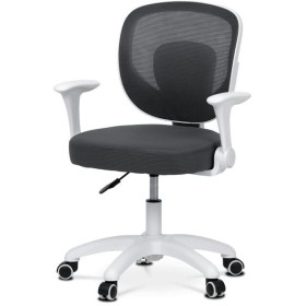 Dětská židle, výškově nastavitelná, šedá síťovina, KA-K1062 GREY