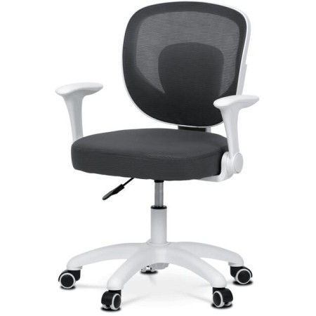 Dětská židle, výškově nastavitelná, šedá síťovina, KA-K1062 GREY