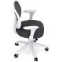 Dětská židle, výškově nastavitelná, šedá síťovina, KA-K1062 GREY