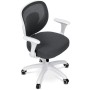 Dětská židle, výškově nastavitelná, šedá síťovina, KA-K1062 GREY