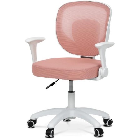 Dětská židle, výškově nastavitelná, růžová síťovina, KA-K1062 PINK