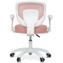Dětská židle, výškově nastavitelná, růžová síťovina, KA-K1062 PINK