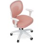 Dětská židle, výškově nastavitelná, růžová síťovina, KA-K1062 PINK