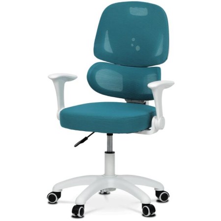 Dětská židle, výškově nastavitelná, modrá síťovina, KA-K1063 BLUE