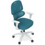 Dětská židle, výškově nastavitelná, modrá síťovina, KA-K1063 BLUE