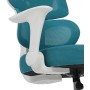 Dětská židle, výškově nastavitelná, modrá síťovina, KA-K1063 BLUE