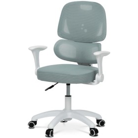 Dětská židle, výškově nastavitelná, zelená síťovina, KA-K1063 GRN